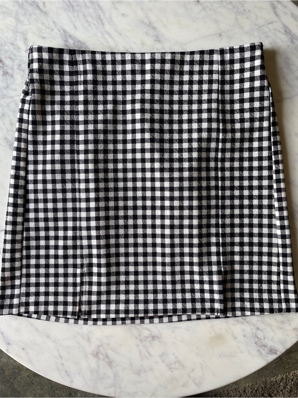 Vero Moda Black & White Gingham Mini Skirt